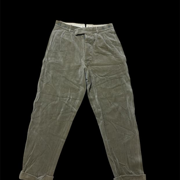 Emporio Armani 빈티지 벨벳 치노 팬츠 Italy 