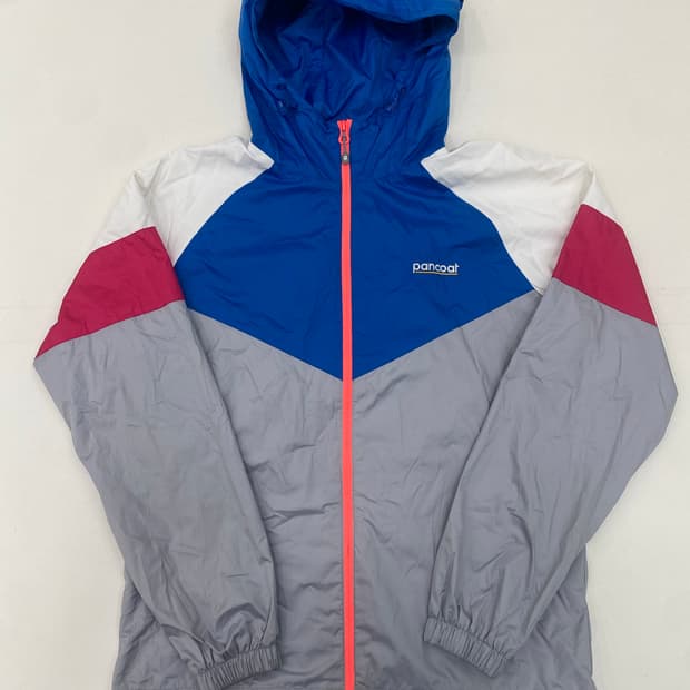 팬콧 컬러블록 바람막이 후드집업 (M)