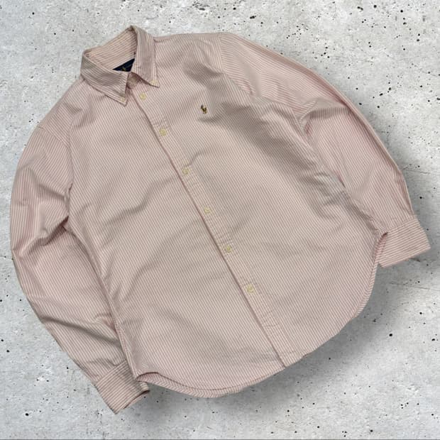 [M] 폴로 랄프로렌 스트라이프 셔츠 핑크 C936
