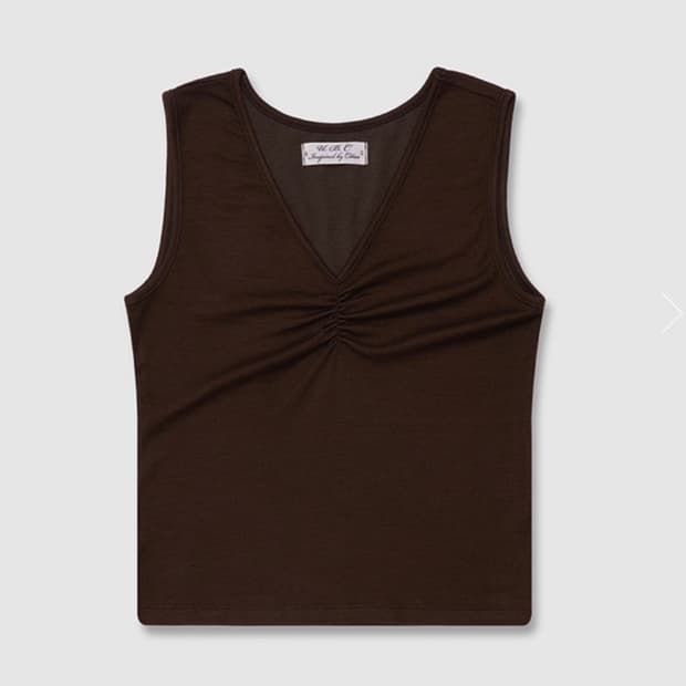 얼바닉30 슬리브리스 Ribbed Jete Sleeveless 브라운