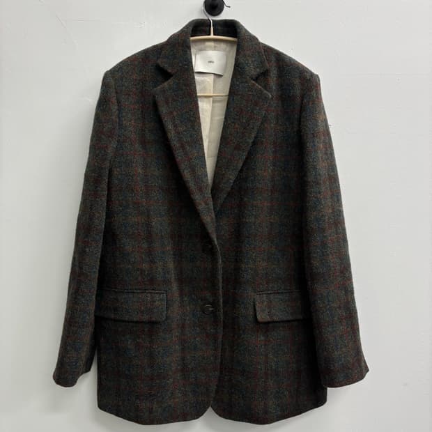 tetu(떼뚜) 체크 모헤어 울 블레이저 자켓