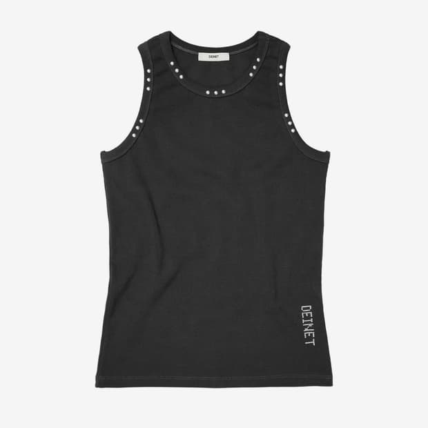 다이닛 민소매 나시 RIBBED STUD SLEEVELESS
