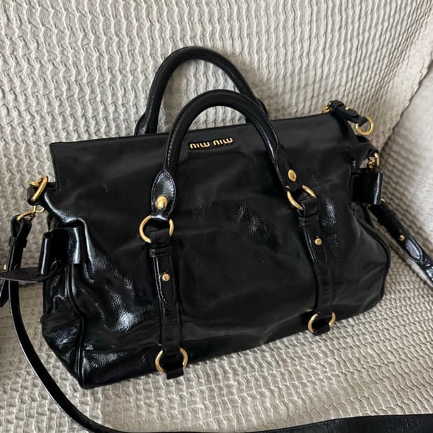 미우미우 비텔로 럭스 보우 사첼백 토트백 숄더크로스백