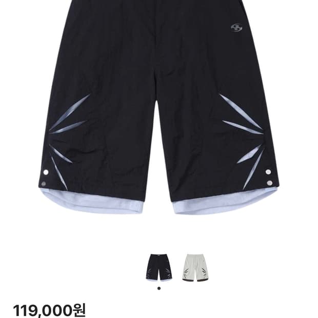 [4] 산산기어 컷 오프 메쉬 쇼츠 블랙