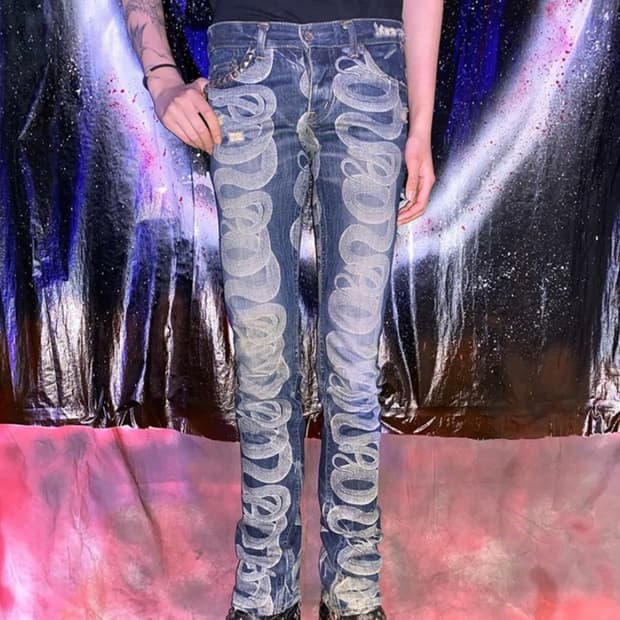 히스테릭글래머 90‘s 스네이크 데님 진 팬츠 snake 초판