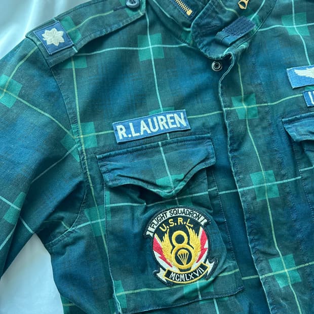 폴로 랄프로렌 타탄체크 소령 야상 자켓