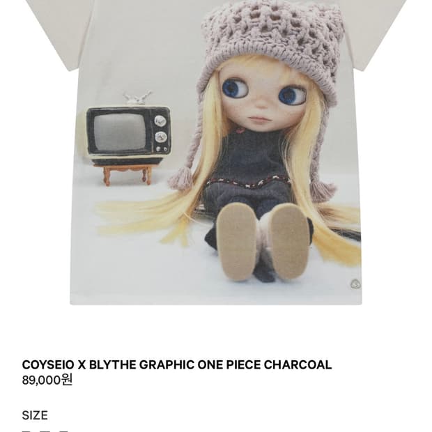 코이세이오 X 브라이스 그래픽 원피스 차콜