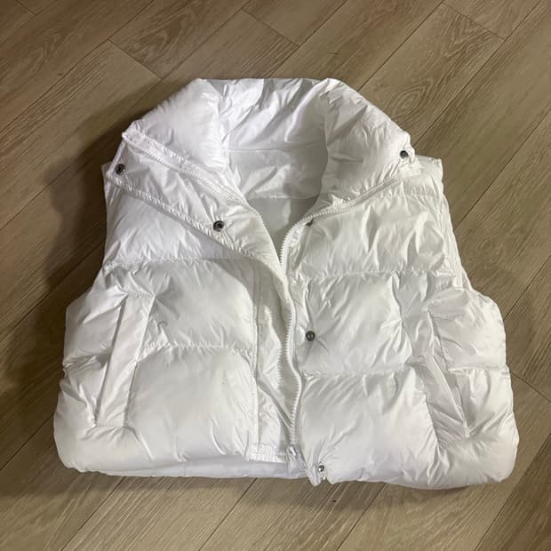 크롭 패딩 조끼