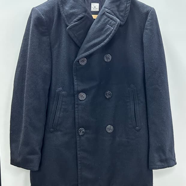 90s USN Wool Pea Overcoat [40L]