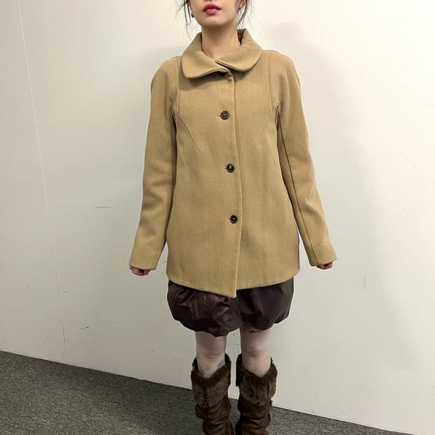 마르니 베이지 카라 코트