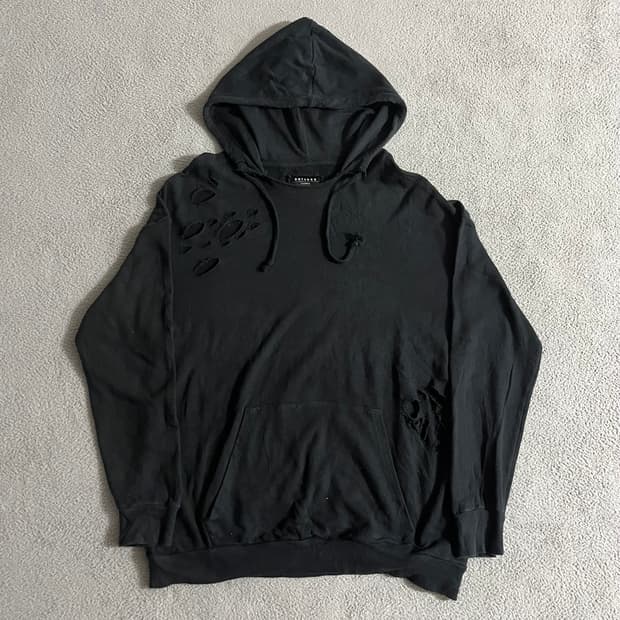 Destroyed detail hoodie