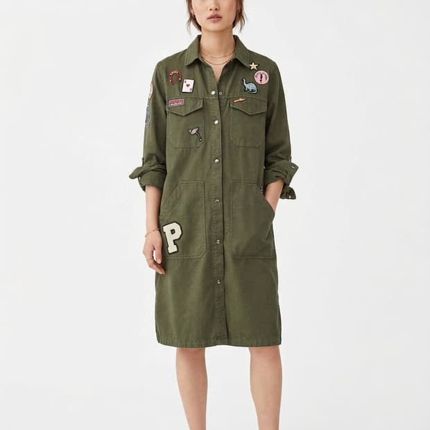 자라 셔츠 롱야상&셔츠 원피스