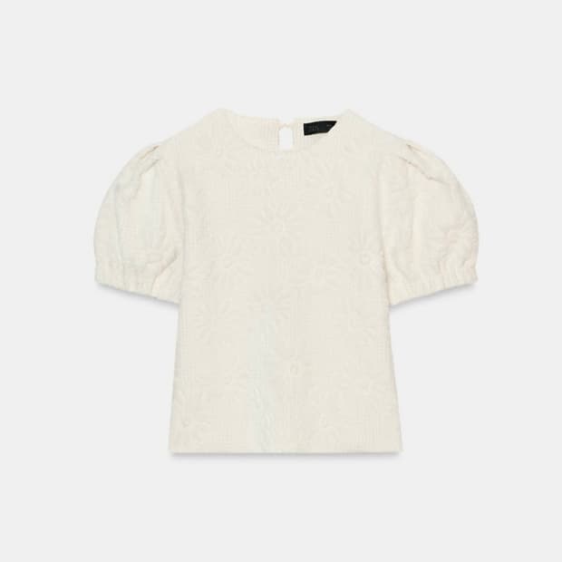 자라 zara 벌룬 슬리브 니트 탑