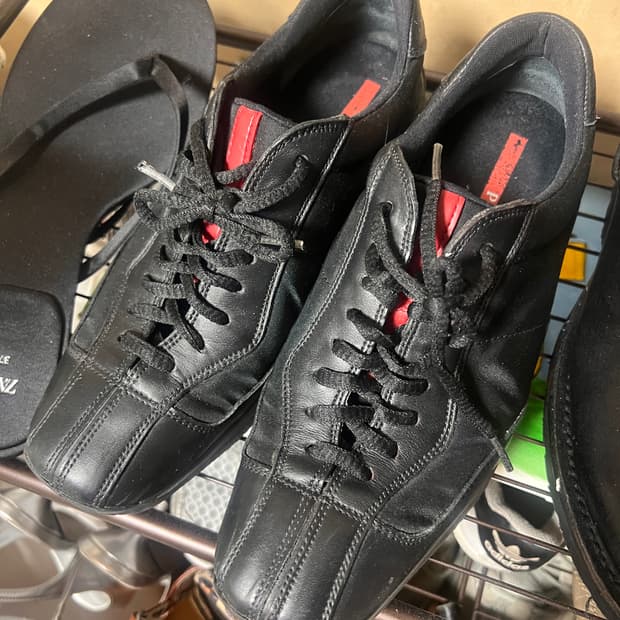 빈티지 프라다 스포츠 스퀘어토 스니커즈 36반