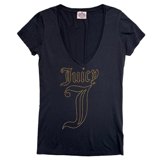 JUICY COUTURE Y2K 프린팅 반팔 티 블랙 S