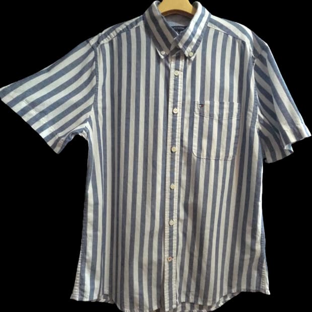 타미힐피거 스트라이프 반팔 셔츠