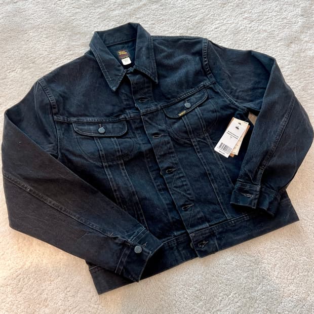 더블알엘 lot 271 블랙 데님 트러커 자켓