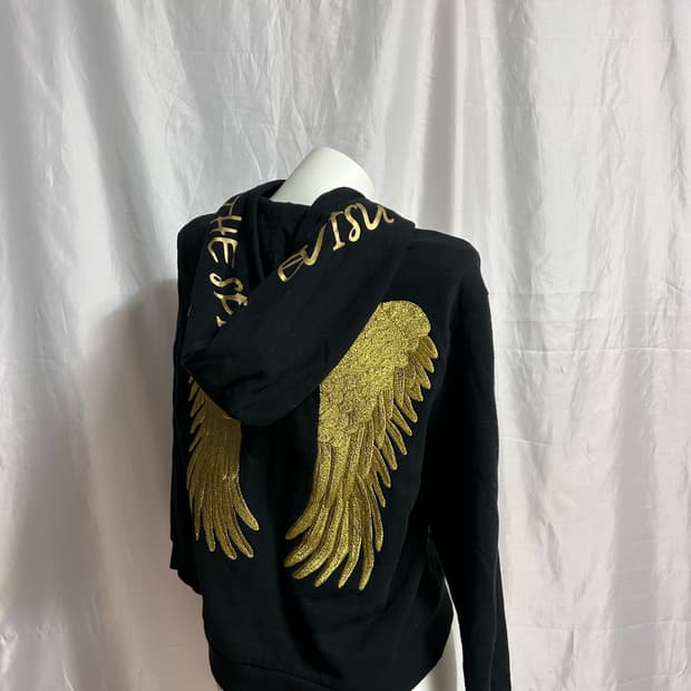 Evisu y2k 00s gold wings hoodie 