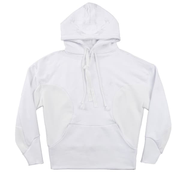 OJOS 오호스 Curved Graphic Hoodie/White