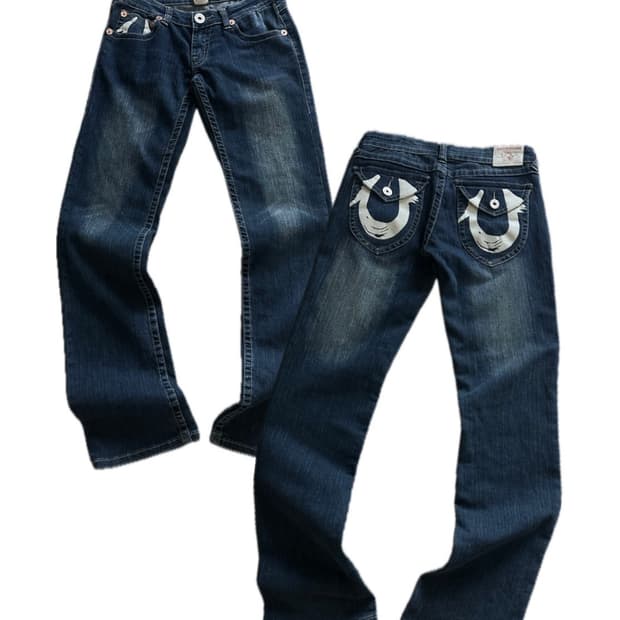 트루릴리전 BILLY BIG T ROW SEAT 데님팬츠 y2k 펑크 