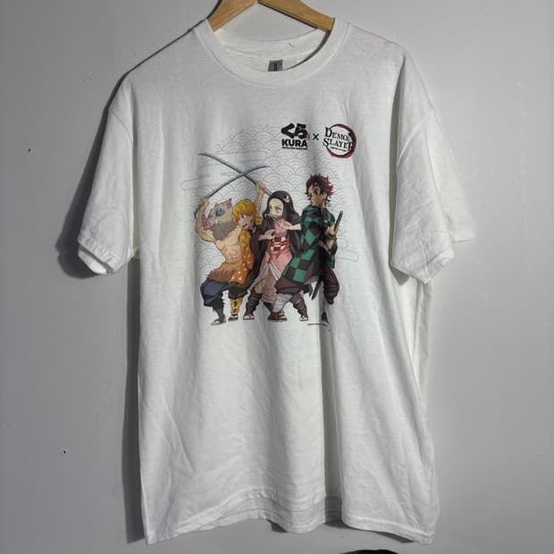 귀멸의칼날 쿠라콜라보 프린팅 반팔티