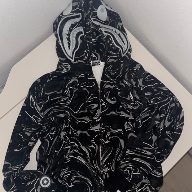 베이프 마블링 카모 후드집업