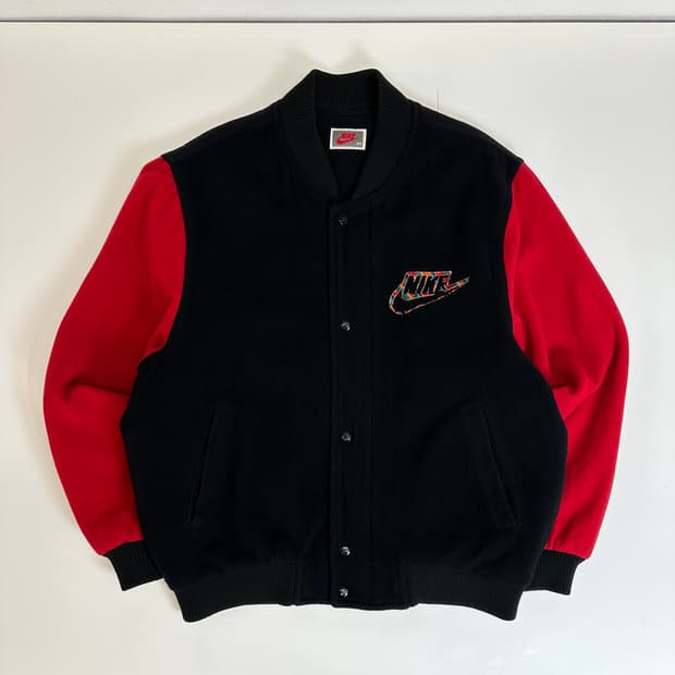 나이키 에어로고 투컬러 바시티 울자켓 