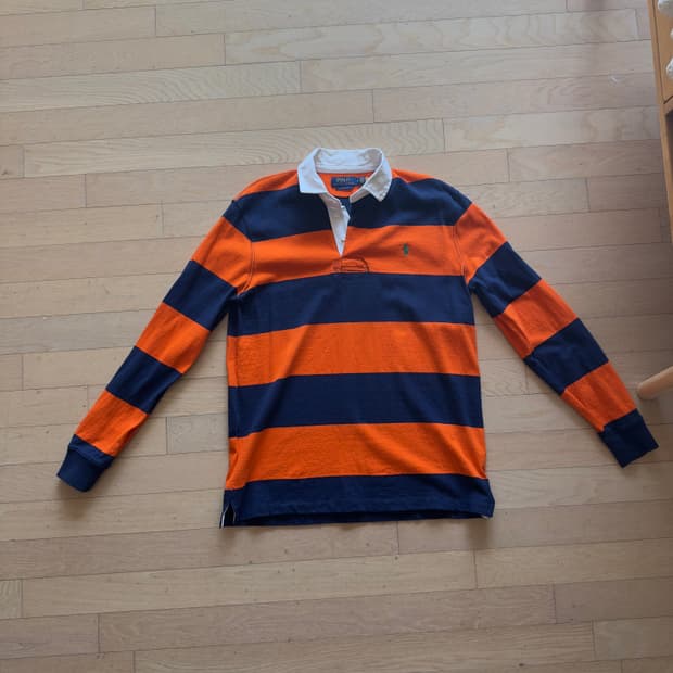 폴로 클래식핏 스트라이프 저지 럭비 셔츠