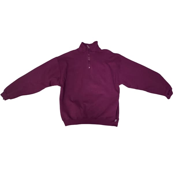 빈티지 90s 러셀 RUSSELL 하프집업 스웻 맨투맨 버건디 2XL