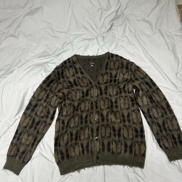 XL 니들스 모헤어 가디건 파피용