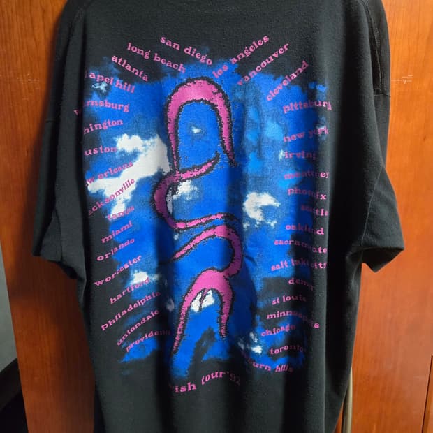 1992 the cure 더 큐어 투어 티셔츠