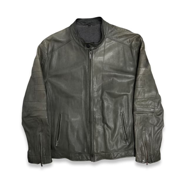 ARMANI COLLEZIONI 램스킨 레더 자켓 52