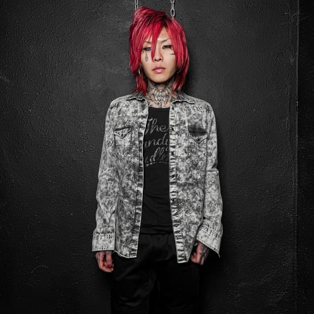 Acid Wash Denim Western Shirt