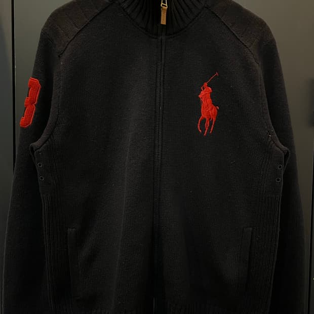 폴로 랄프로렌 빅포니 램스울 니트 집업