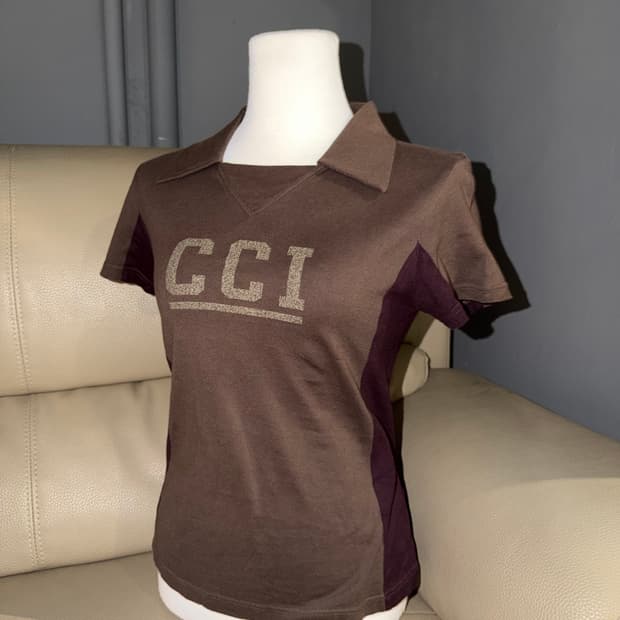 Comme Ca Ism color mix collar top