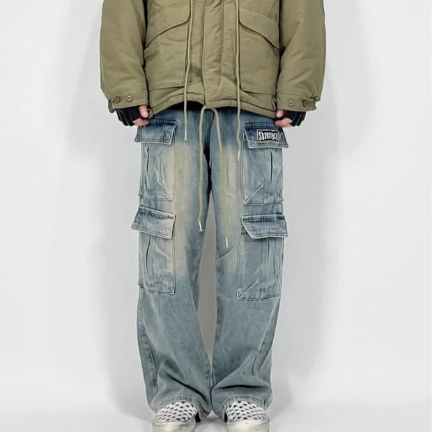 스케이터락 카고 데님팬츠 M