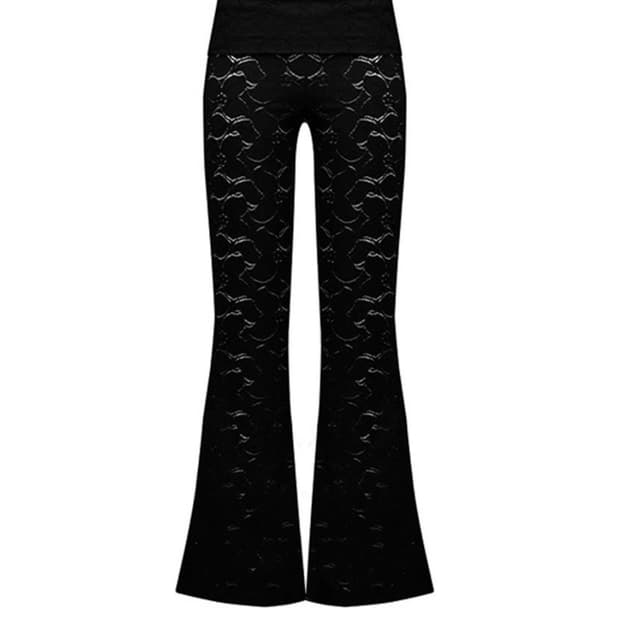 포코포스카 FOLDOVER WAIST FLARED PANTS