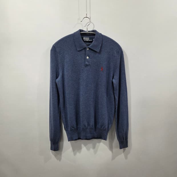 폴로랄프로렌 메리노울 카라 니트 S