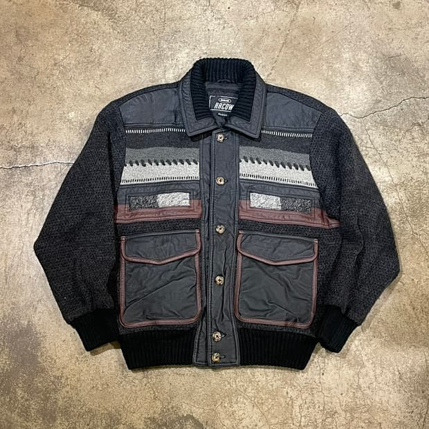 Roman racow 레더 니트 재킷 (B5086)