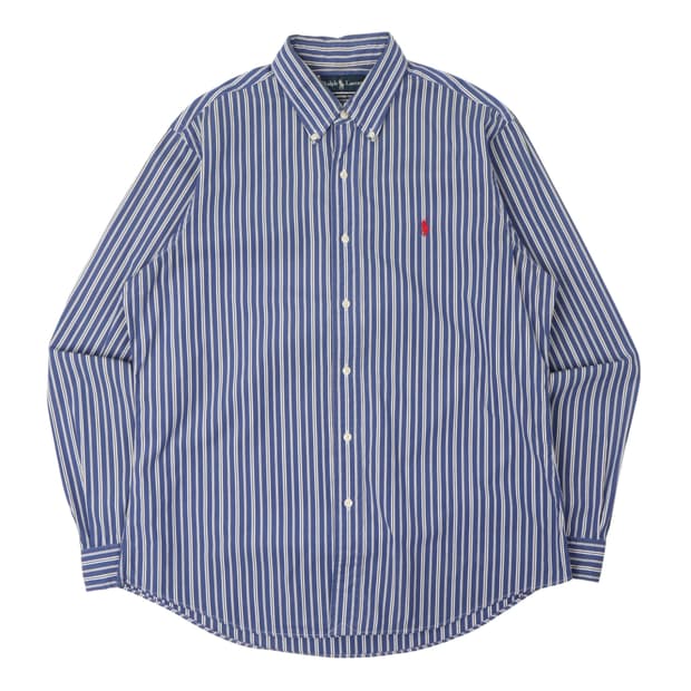 폴로 랄프로렌 네이비 스트라이프 커스텀핏 셔츠