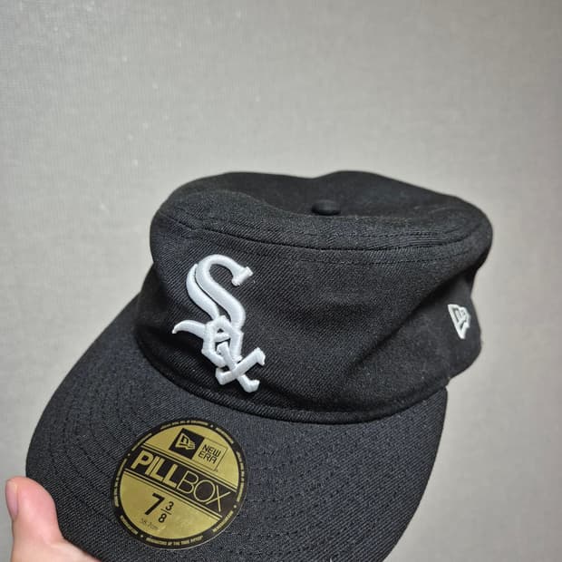 MLB 시카고 화이트삭스 프리 커브드 필박스 피티드캡 블랙
