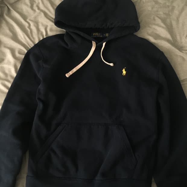 폴로 네이비 후드티
