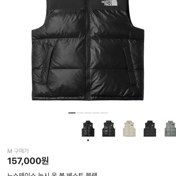 노스페이스 패딩조끼