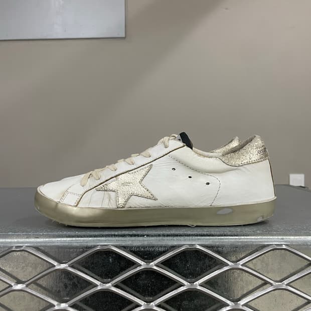 골든구스 슈퍼스타 골드 탭 스니커즈 38