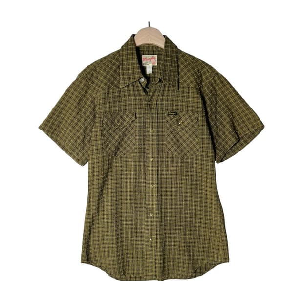 [Wrangler] 랭글러 웨스턴 체크 반팔 셔츠