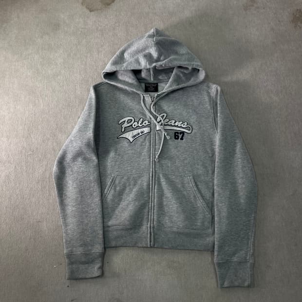 W 95 폴로랄프로렌 진스 스펠아웃 그레이 후드집업