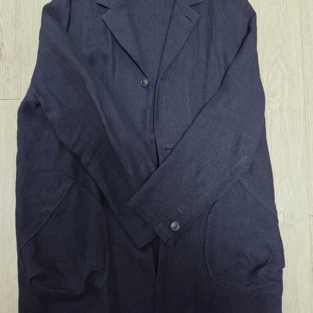 워드로브41 린넨 네이비(VIILE CHESTERFIELD) 코트  L
