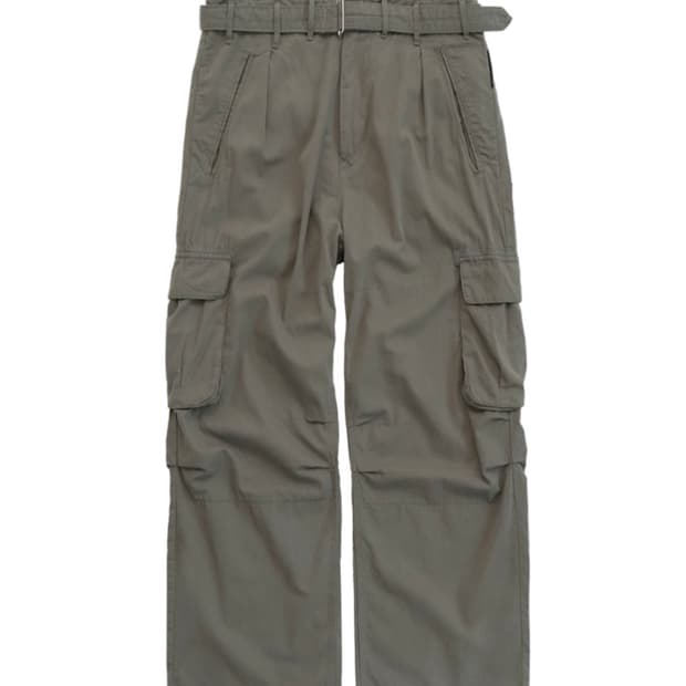 [2]폴리테루 벨티드 카고 올리브 그레이