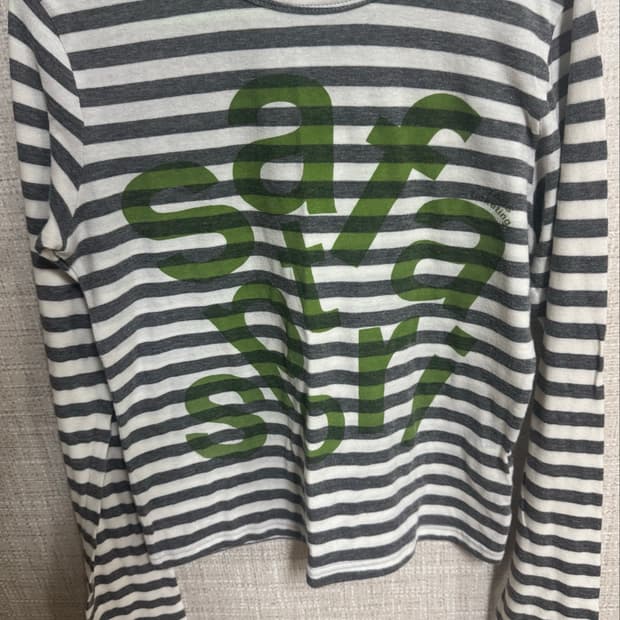 사파리스팟 1/2 TICKETING STRIPE BORDER TEE