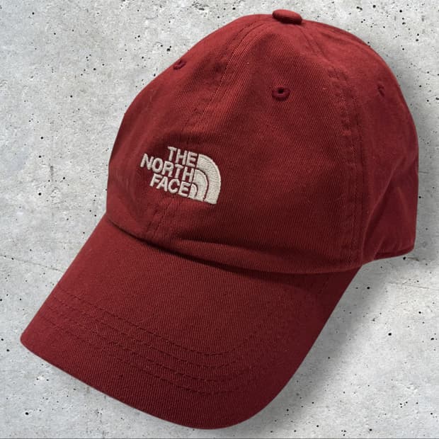 노스페이스 볼캡 버건디 레드